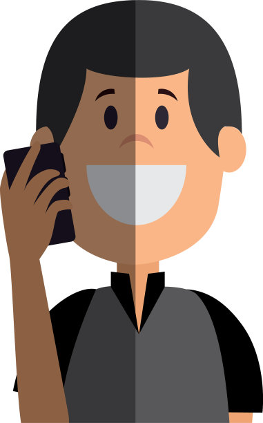 拥有智能手机虚拟形象的年轻人图片下载