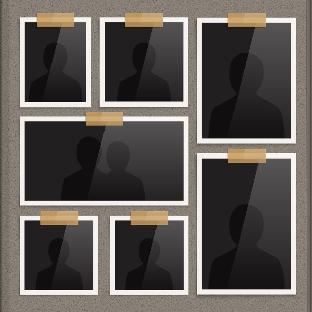 带有相框和角的相册页图片下载