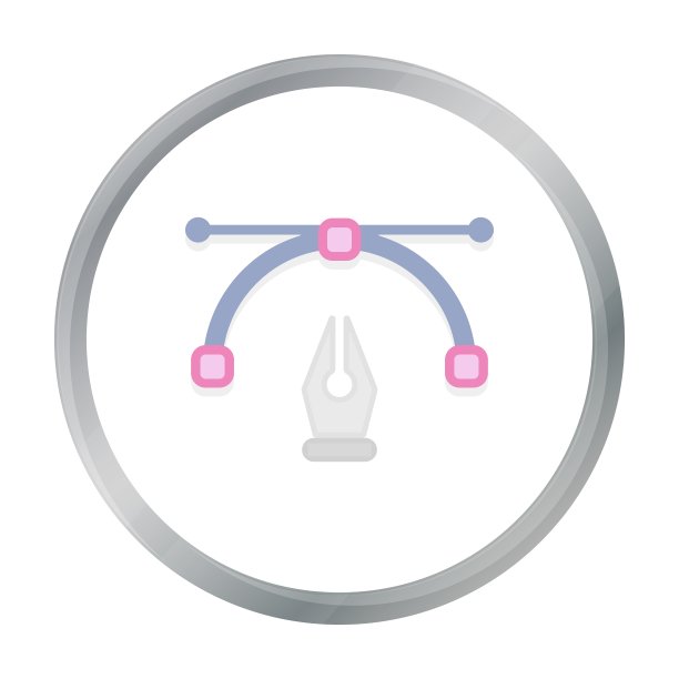 卡通风格的钢笔，白色背景图片下载