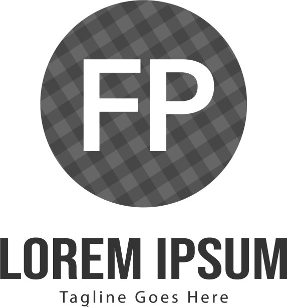 字母FP现代框架标志模板图片下载