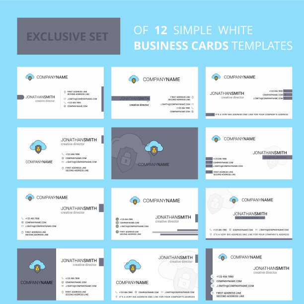 一套12云保护创意名片图片下载