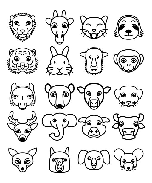 设置可爱可爱的卡通动物图片下载