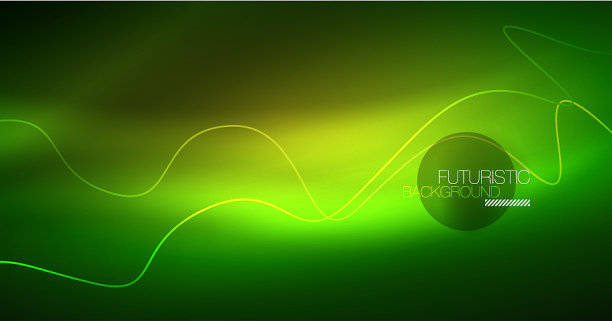 抽象发光彩色波设计元素图片下载