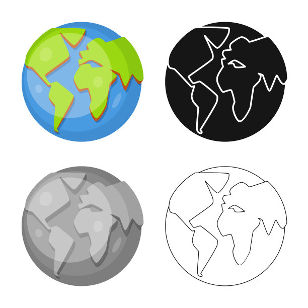 全球和世界图标设置图片下载