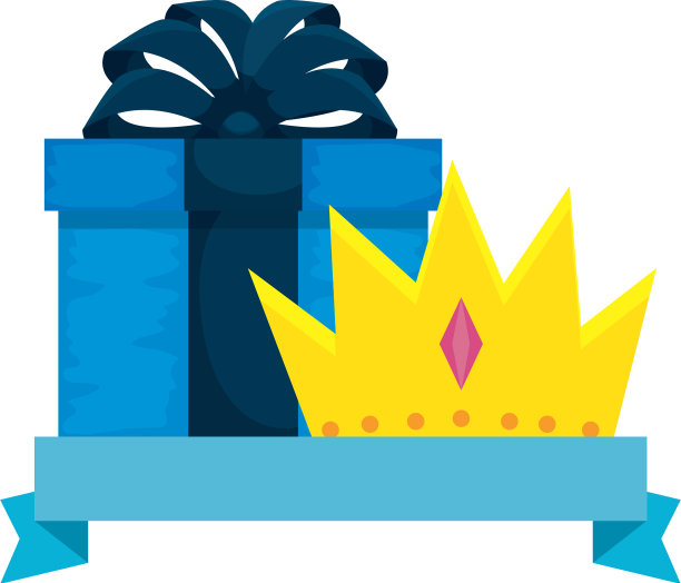 国王王冠和礼盒图片下载
