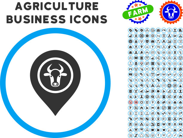 牛标记圆形图标与设置图片下载