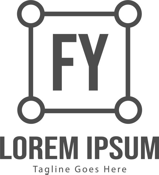 FY字母现代边框logo模板图片下载