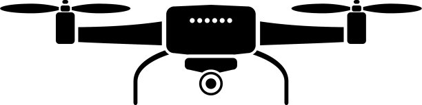 无人机或四旋翼飞行器的航拍图标图片下载