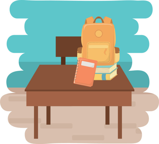 课桌及学习用品设计图片下载