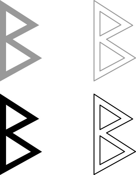 伯克纳符文桦树出生图标设置灰色黑色图片下载