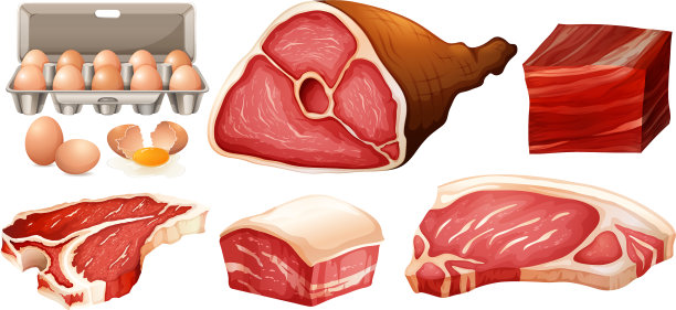 不同种类的鲜肉图片下载