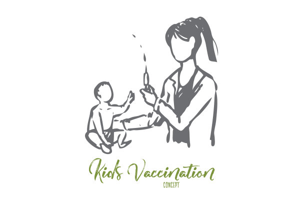 婴儿医生疫苗医疗诊所概念图片下载