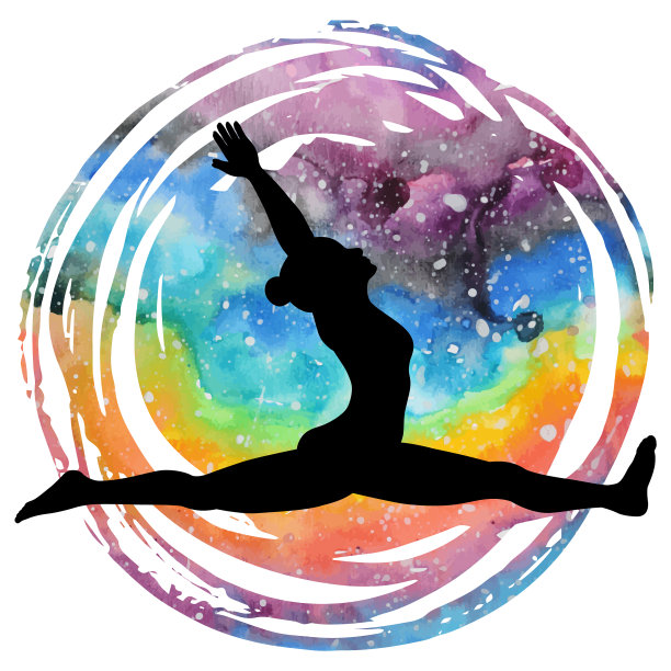 女人剪影猴子瑜伽摆hanumanasana图片下载