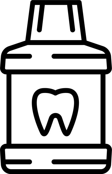 牙齿液体瓶轮廓图标图片下载