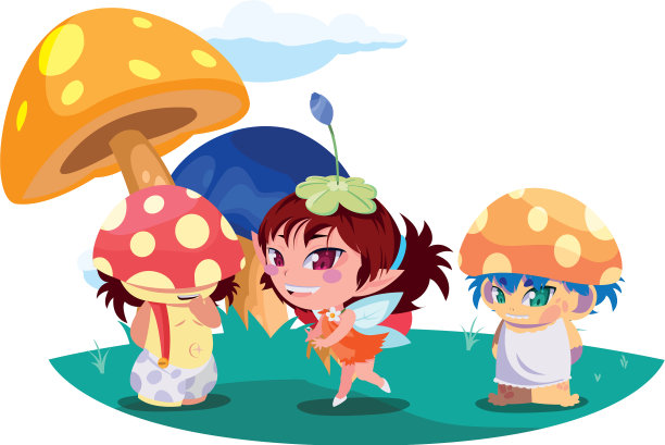 真菌精灵和花园里的仙女图片下载