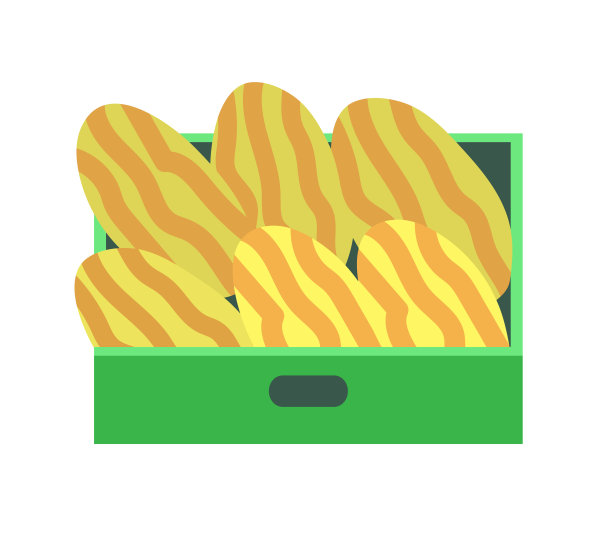 塑料容器的甜瓜在卖方柜台图片下载