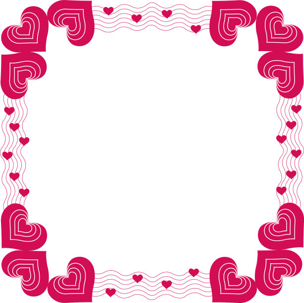 心形情人节背景框图片下载