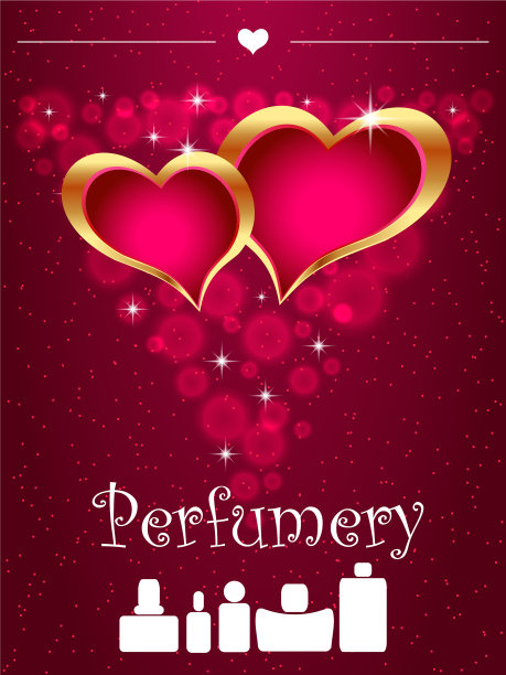 背景与化妆品和心脏图片下载