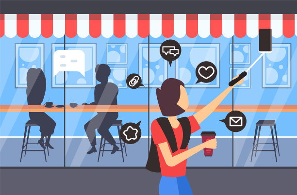 用智能手机自拍的博主图片下载