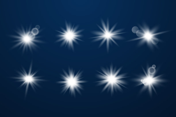 一组发光的星星图片下载