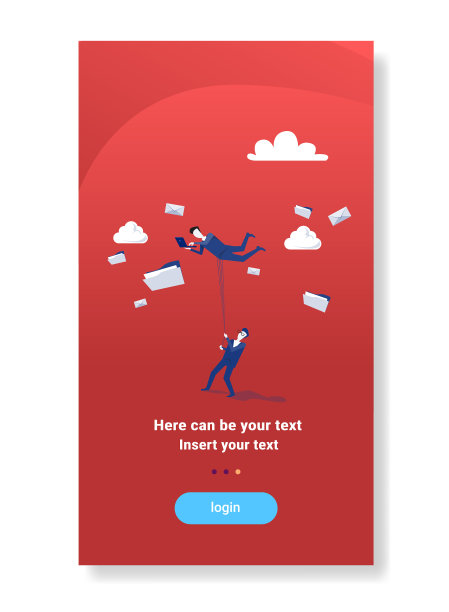 商人抱着同事在空中飞行图片下载