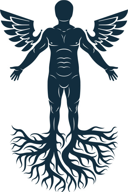 图片强壮的男性身体轮廓站立图片下载