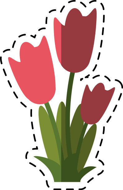 卡通妇女节郁金香束花图片下载