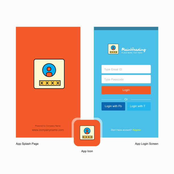 公司用户简介启动画面和登录页面图片下载