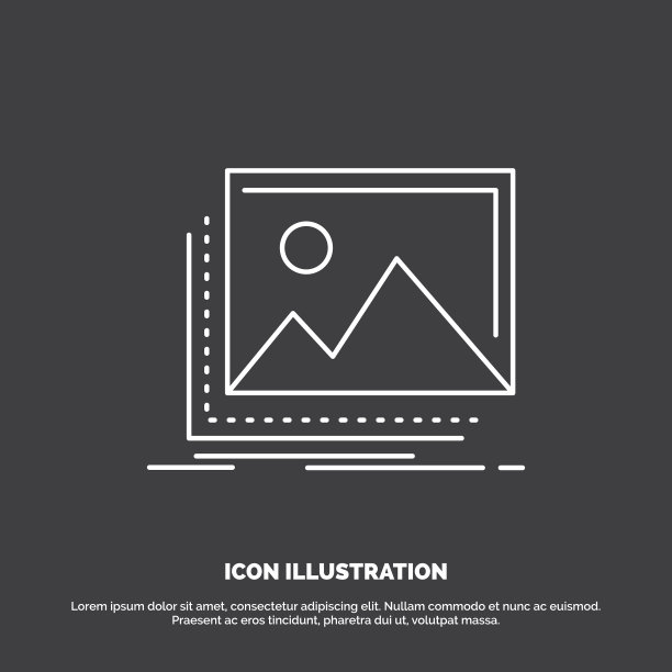 画廊图像景观自然照片图标线图片下载