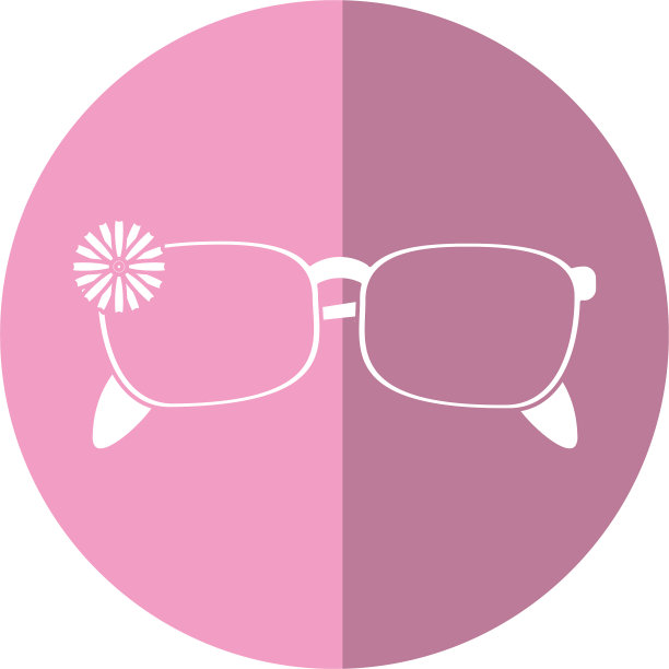 女性眼镜花配件阴影图片下载