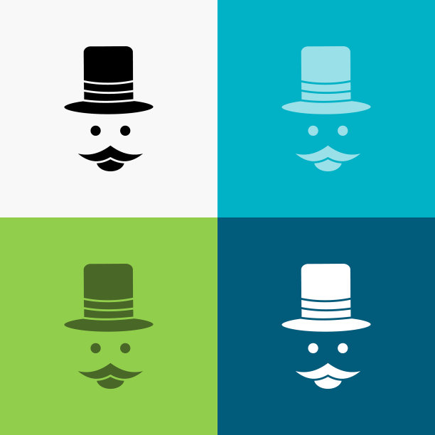 胡子潮人movember帽子男人图标结束图片下载