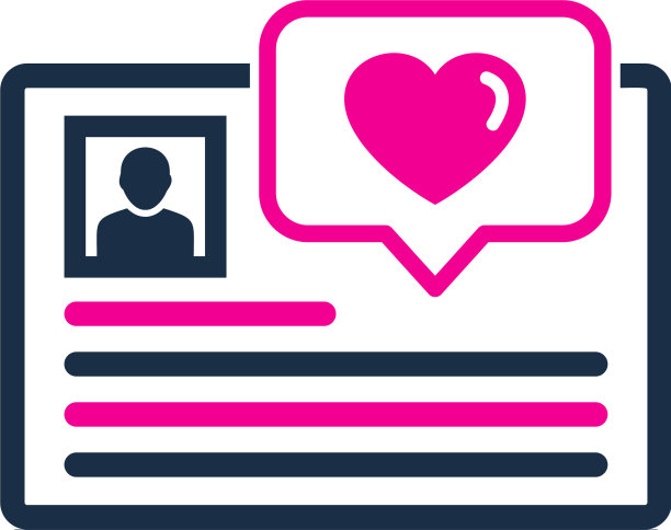 浪漫社交网络标志图标设计图片下载