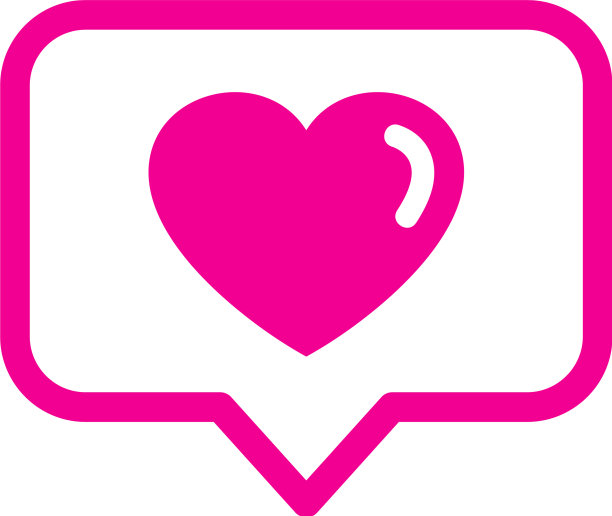 喜欢社交网络标志图标设计图片下载