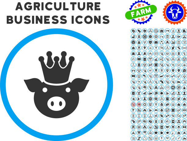 猪王的圆形图标与设定图片下载