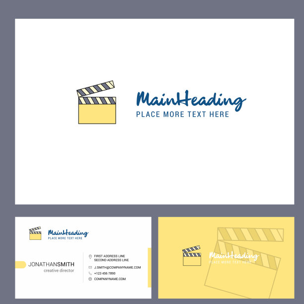 影片剪辑标志设计与标语前面和图片下载