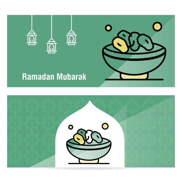 斋月卡里姆概念横幅与伊斯兰图片下载