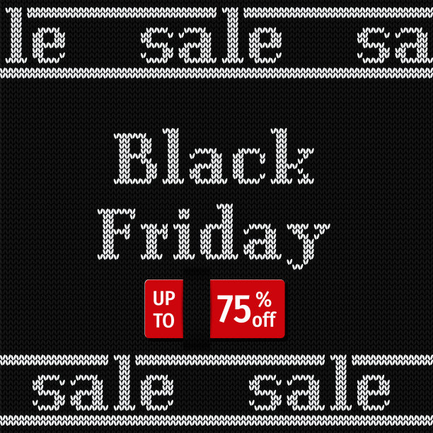 黑色星期五横幅针织纹理图片下载