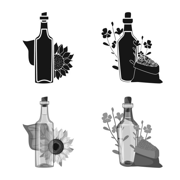 隔离对象健康和蔬菜图标集图片下载