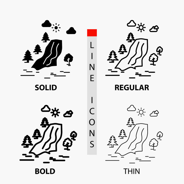 79、瀑布树痛云自然象在稀图片下载