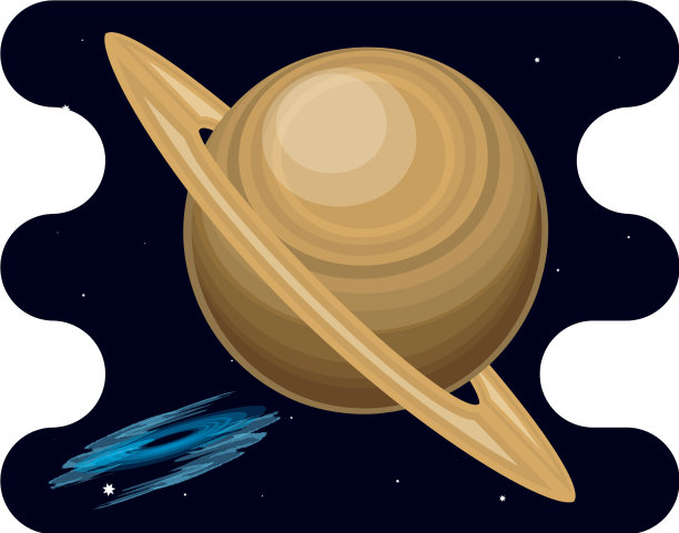 土星行星和黑洞场景空间图片下载