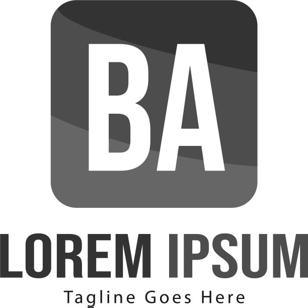 BA字母Logo设计创意现代风格图片下载