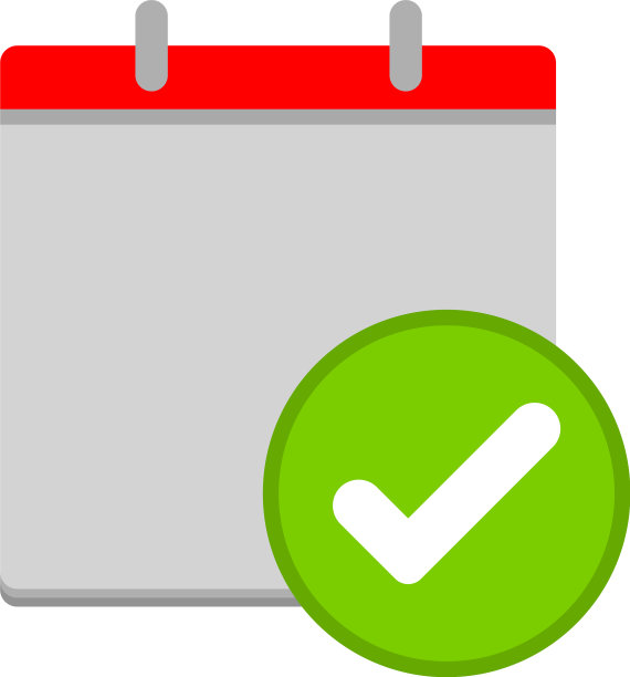 日历日期选择ok接受检查标记图标图片下载