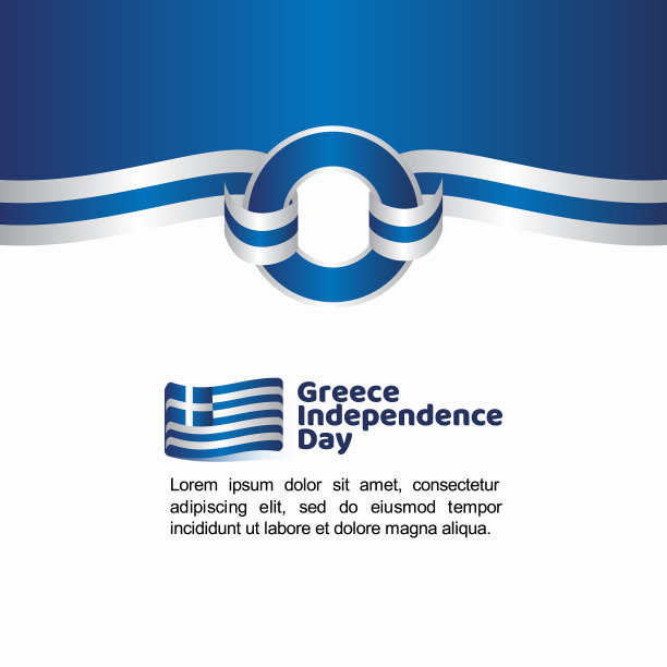 希腊独立日国旗模板设计图片下载