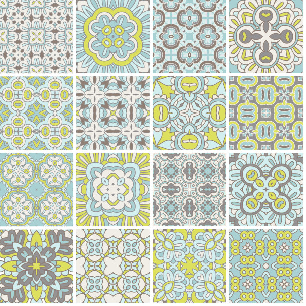 无缝花纹套装图片下载