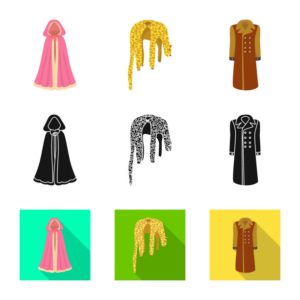 设计材料和服装标志套图片下载