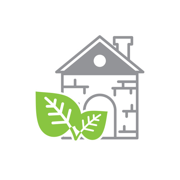 生态家图标上的白色背景图形图片下载