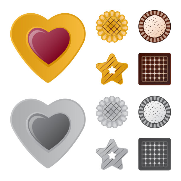 设计饼干和烘焙标识收集图片下载