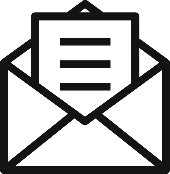 带有信件的已打开的信封图标图片下载