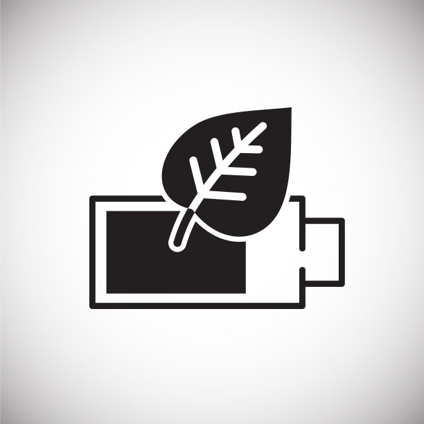 生态电源图标以白色为背景图片下载