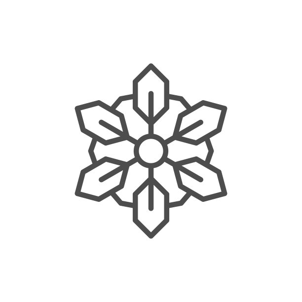雪花线条图标图片下载